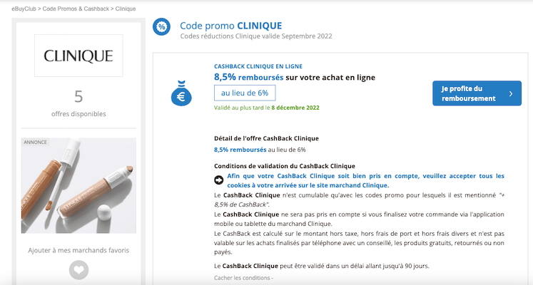 cách dùng cashback ở Pháp